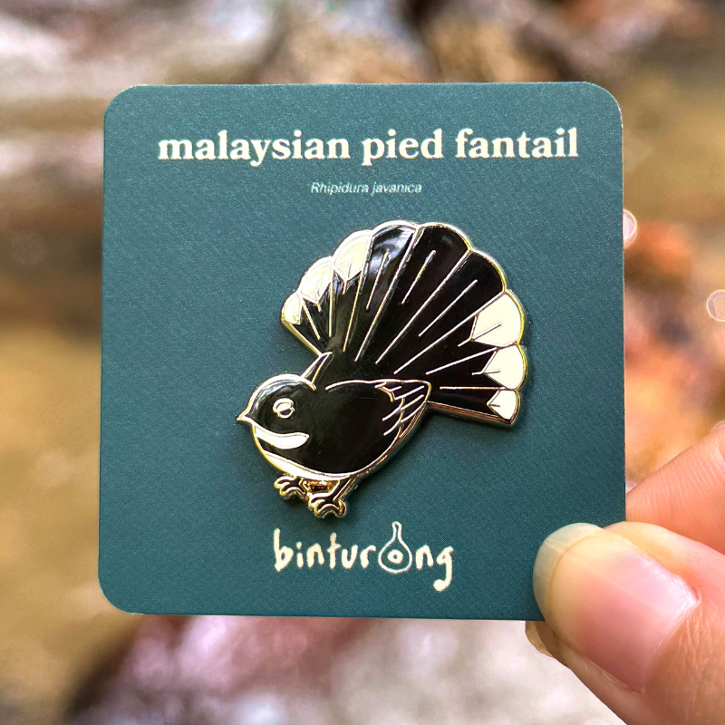 Malaysian Pied Fantail Enamel Pin