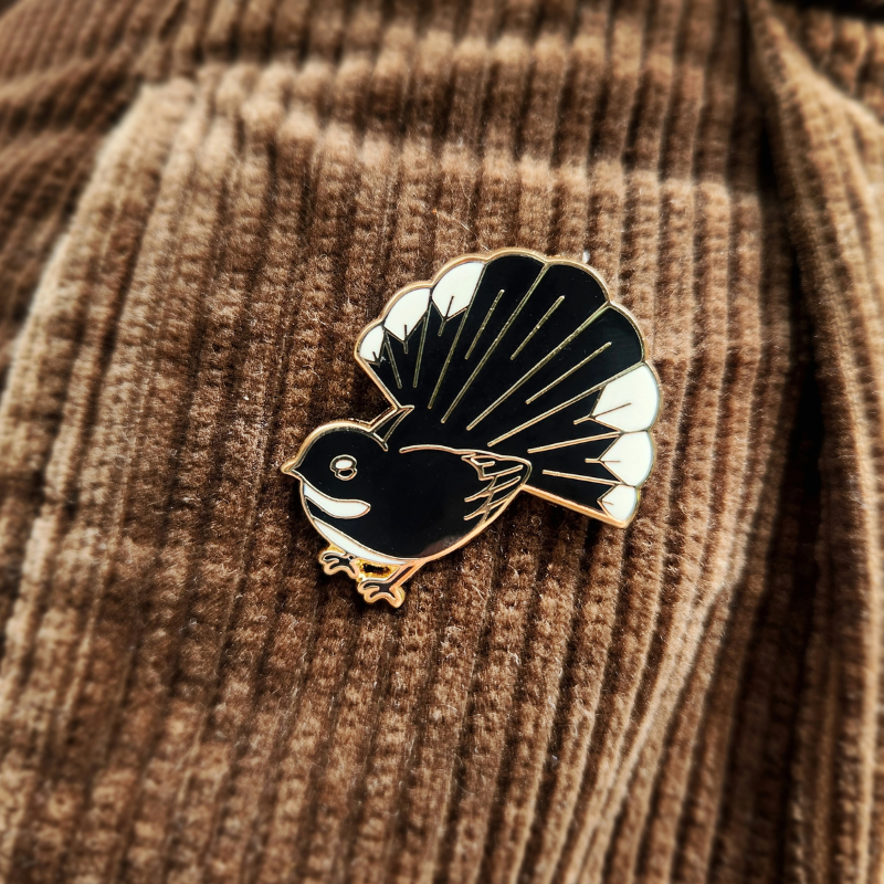 Malaysian Pied Fantail Enamel Pin