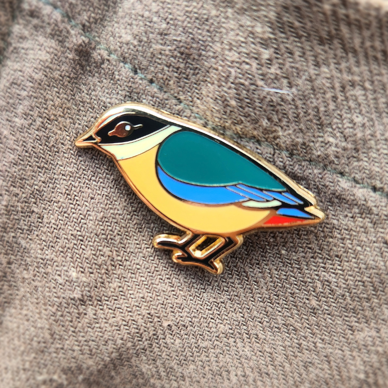 Blue-winged Pitta Enamel Pin
